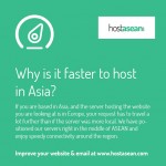 Why is it faster to host in Asia?