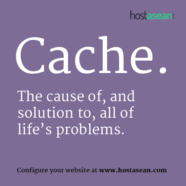 Cache - the cause of, and solution to, all of life's problems.