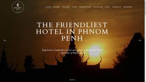 Pacific Hotel Phnom Penh Website Design